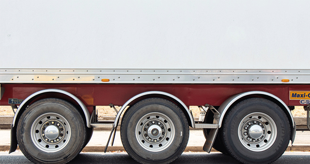 A drop trailer spotted at a loading dock
